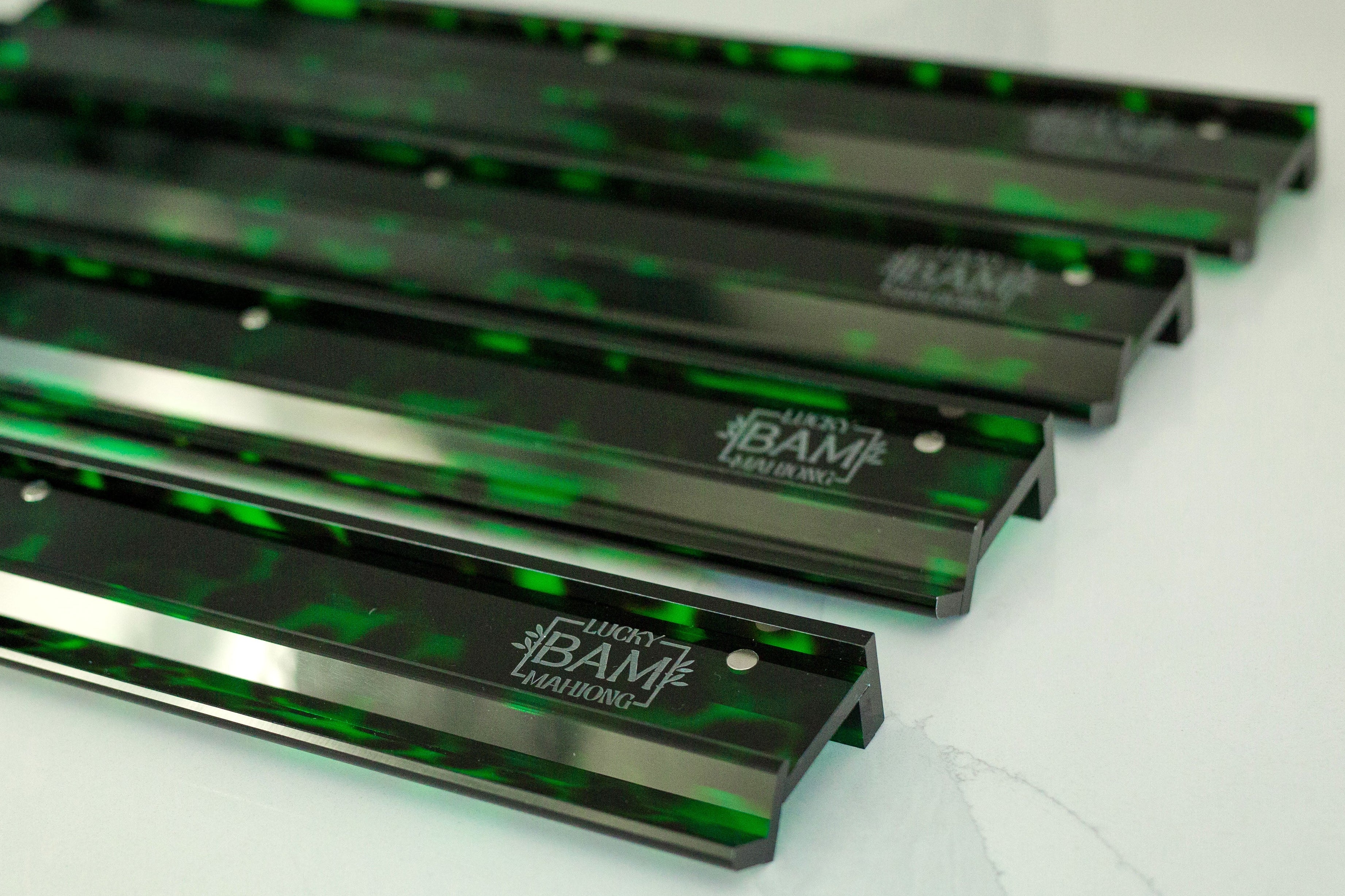Green Tortoise Mahjong Rack Set