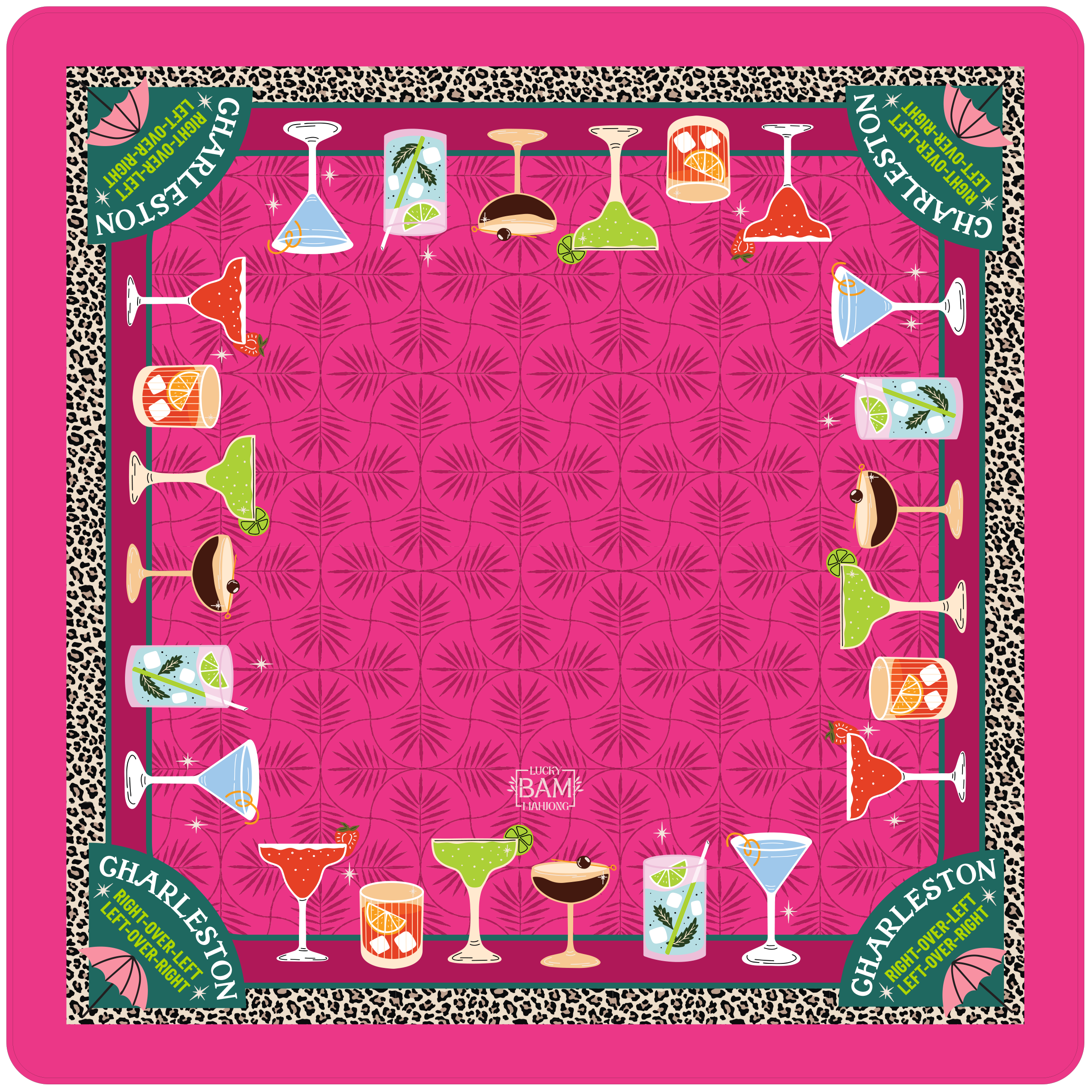 The Cocktail Hour Premium Mahjong Mat