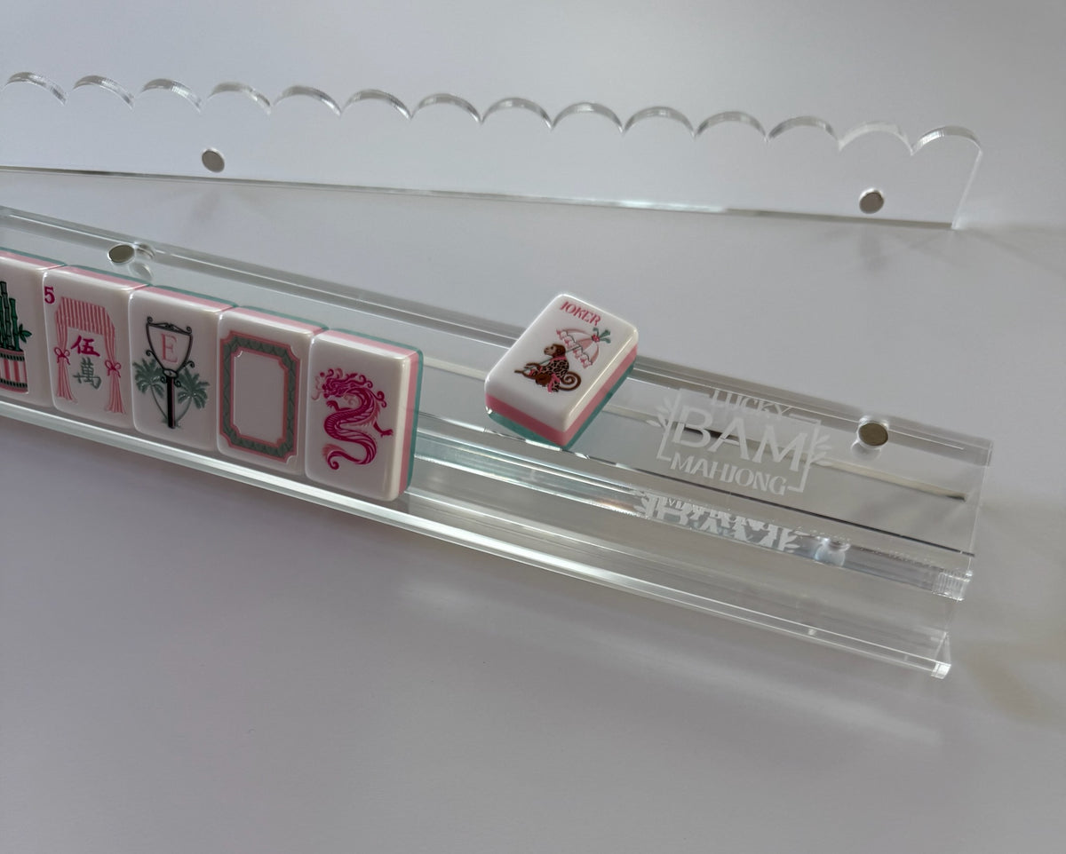 Blue Mahjong Rack Products – Lucky Bam Mahjong