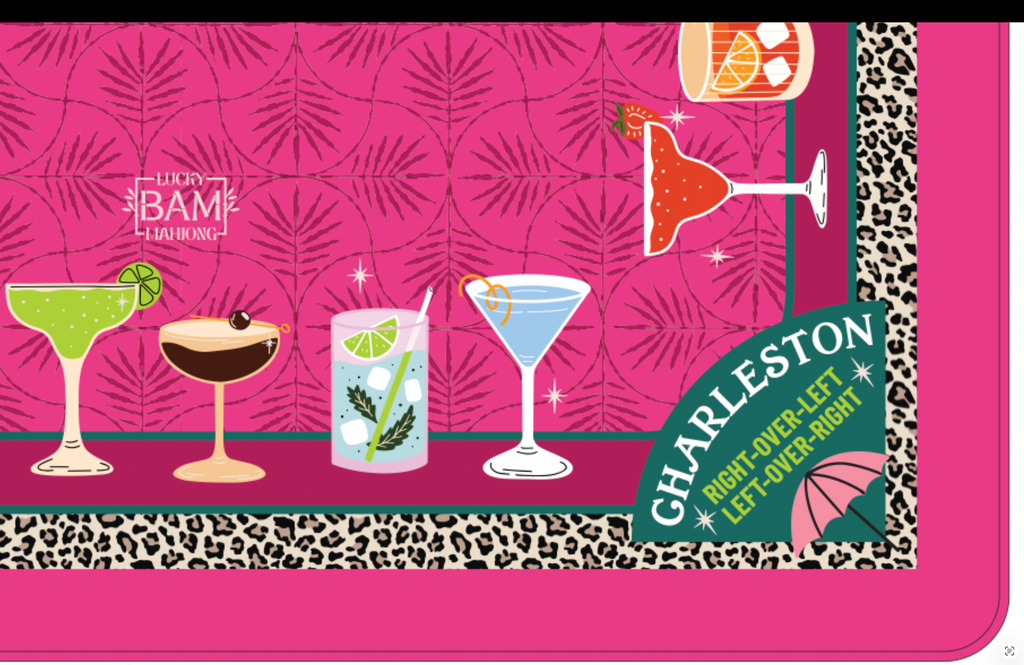 The Cocktail Hour Premium Mahjong Mat