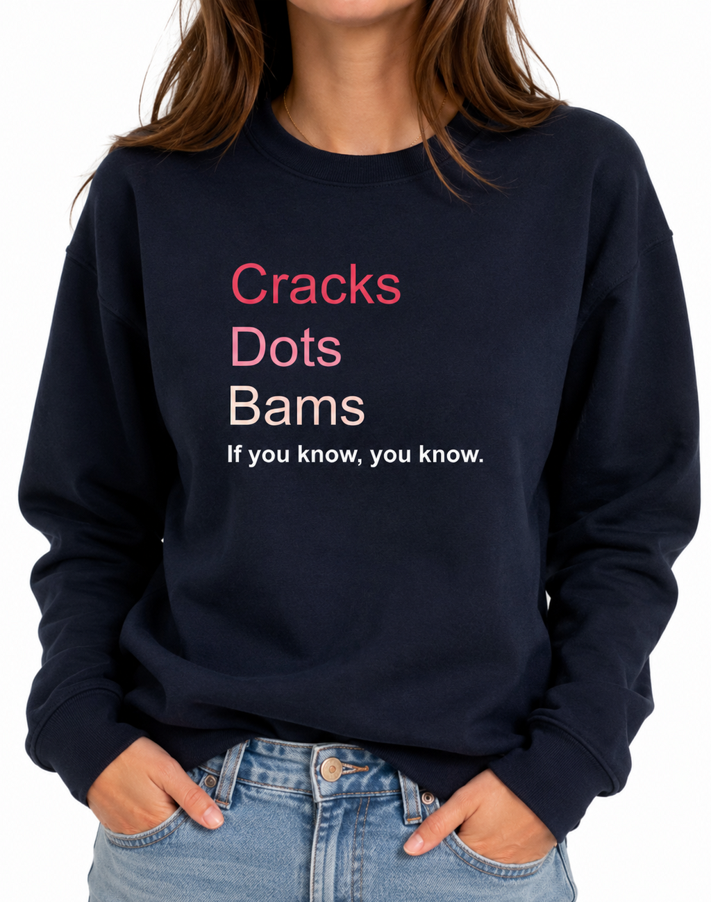 Crack Dot Bam Long Sleeve Crew Neck