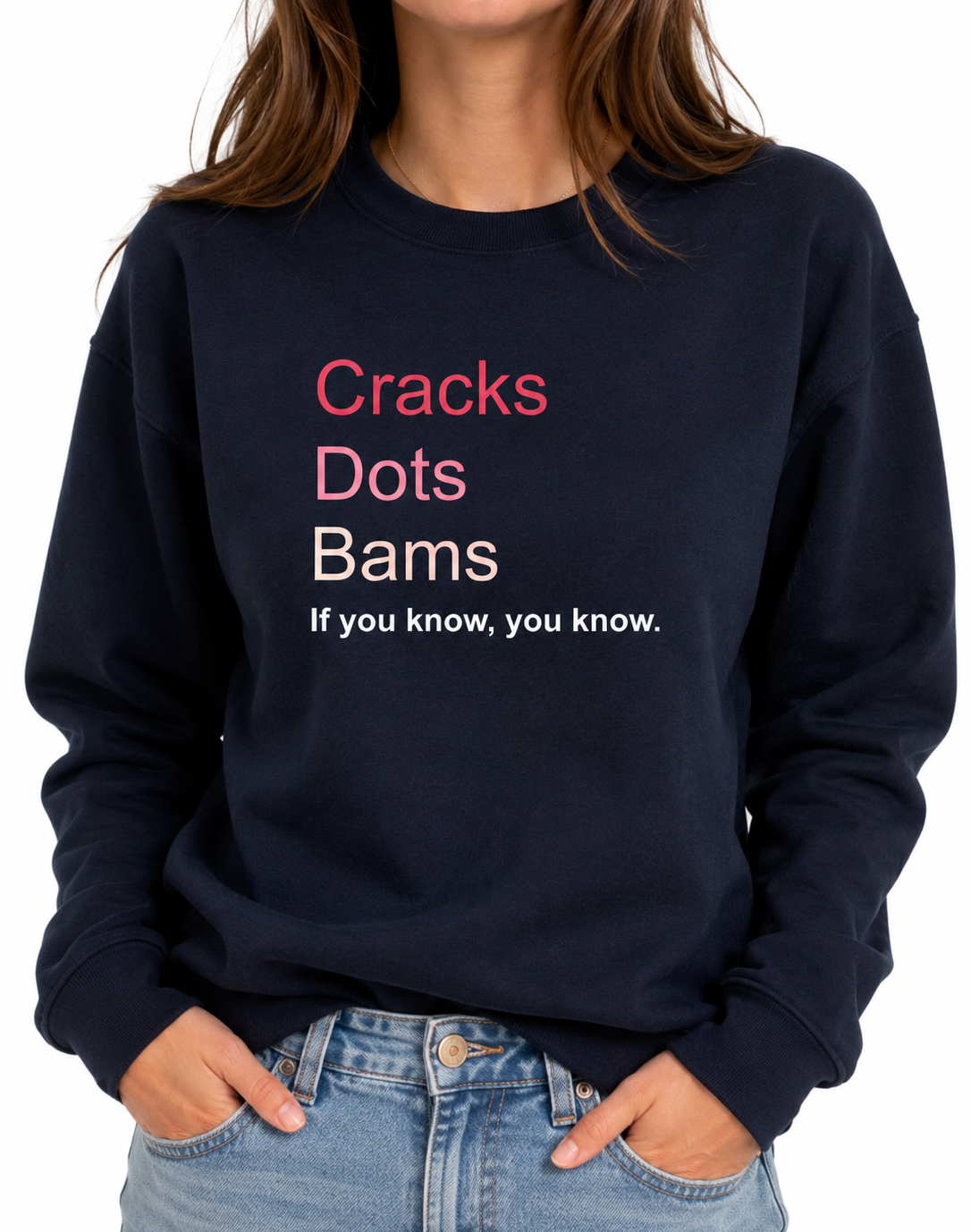 Crack Dot Bam Long Sleeve Crew Neck