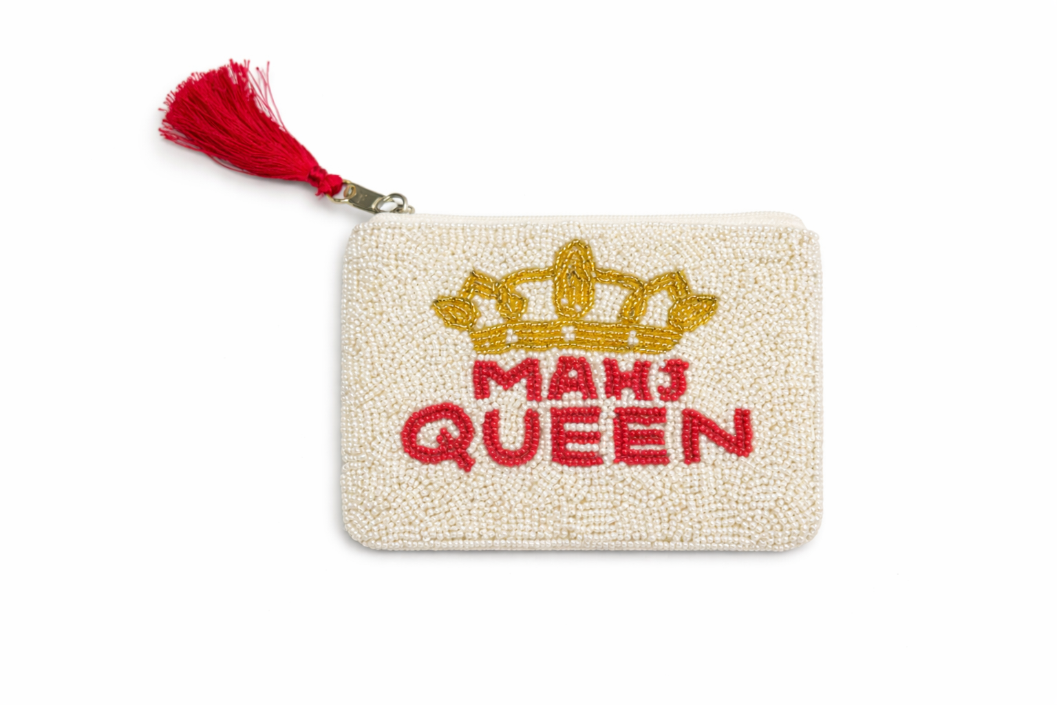 Hand Beaded Mahj Queen Coin Purse