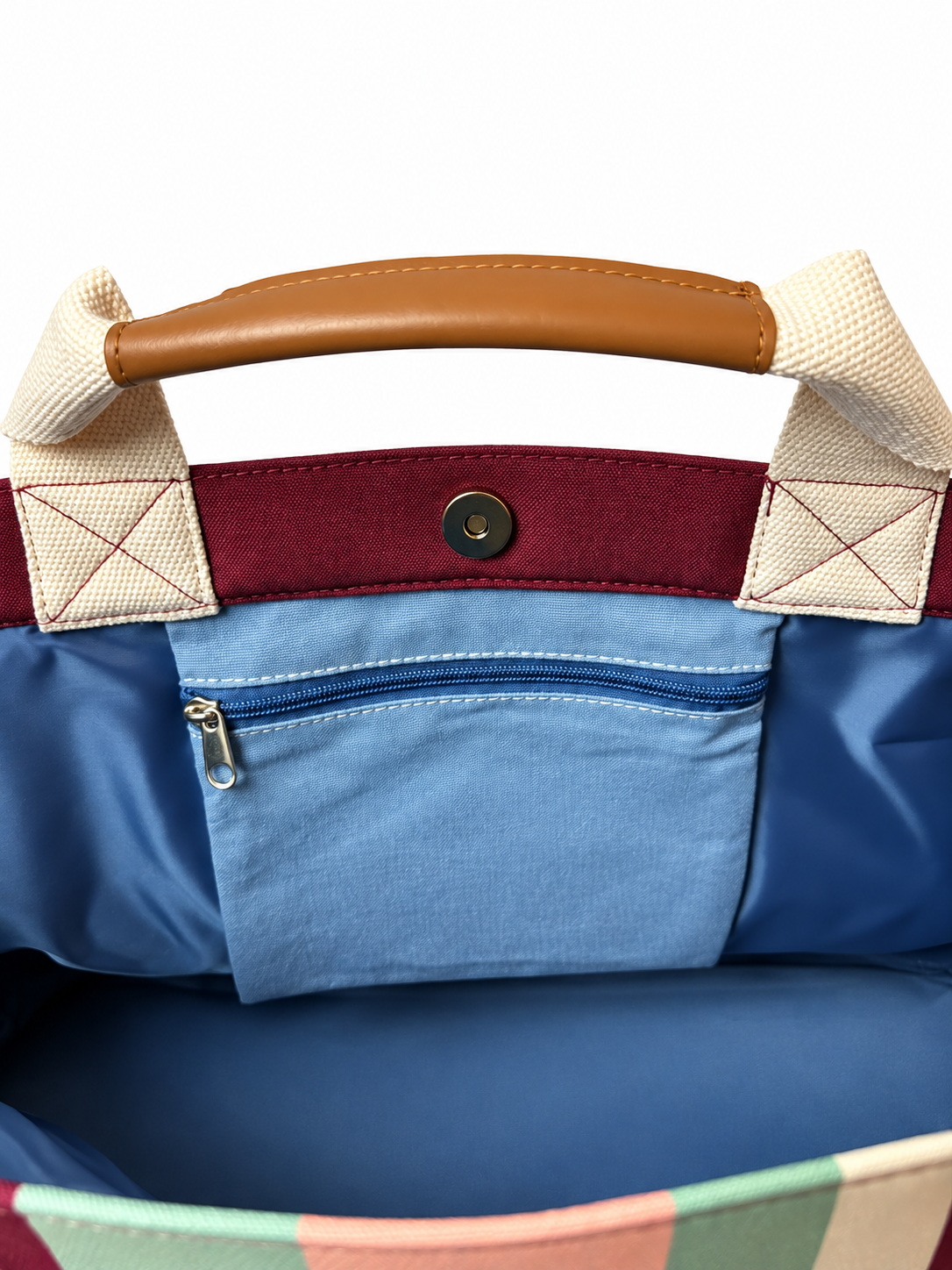 Large Mahj Mode Tote Bag - Burgundy